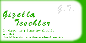 gizella teschler business card